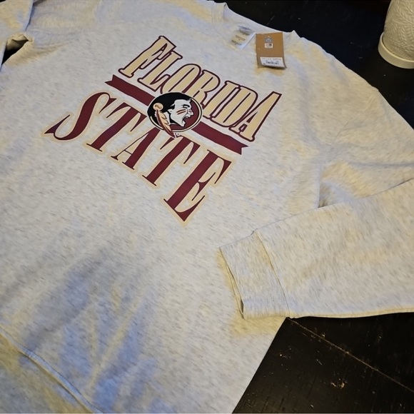 NCAA Florida State Seminoles Unisex Ash Gray Crewneck Sweatshirt NWT XL - Picture 4 of 9